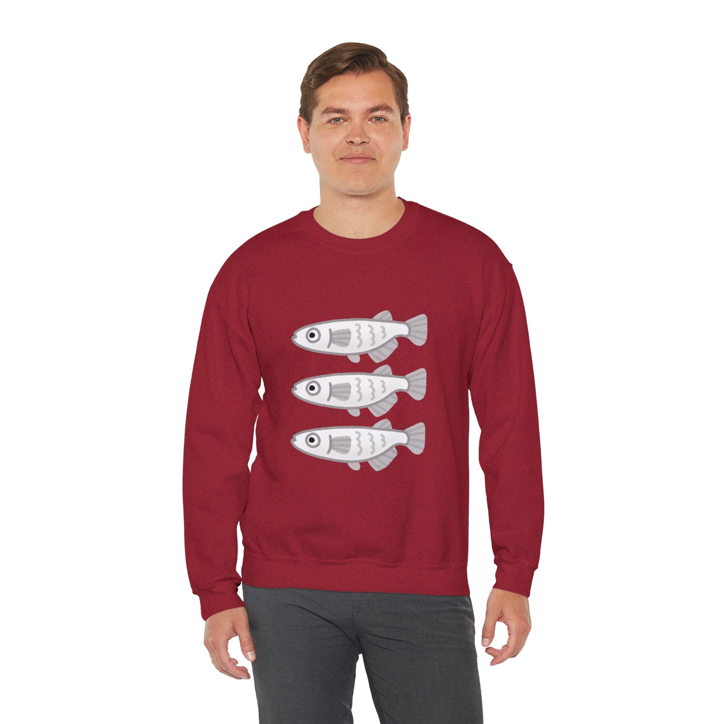 Three Fish Graphic Sweatshirt - Gildan 18000