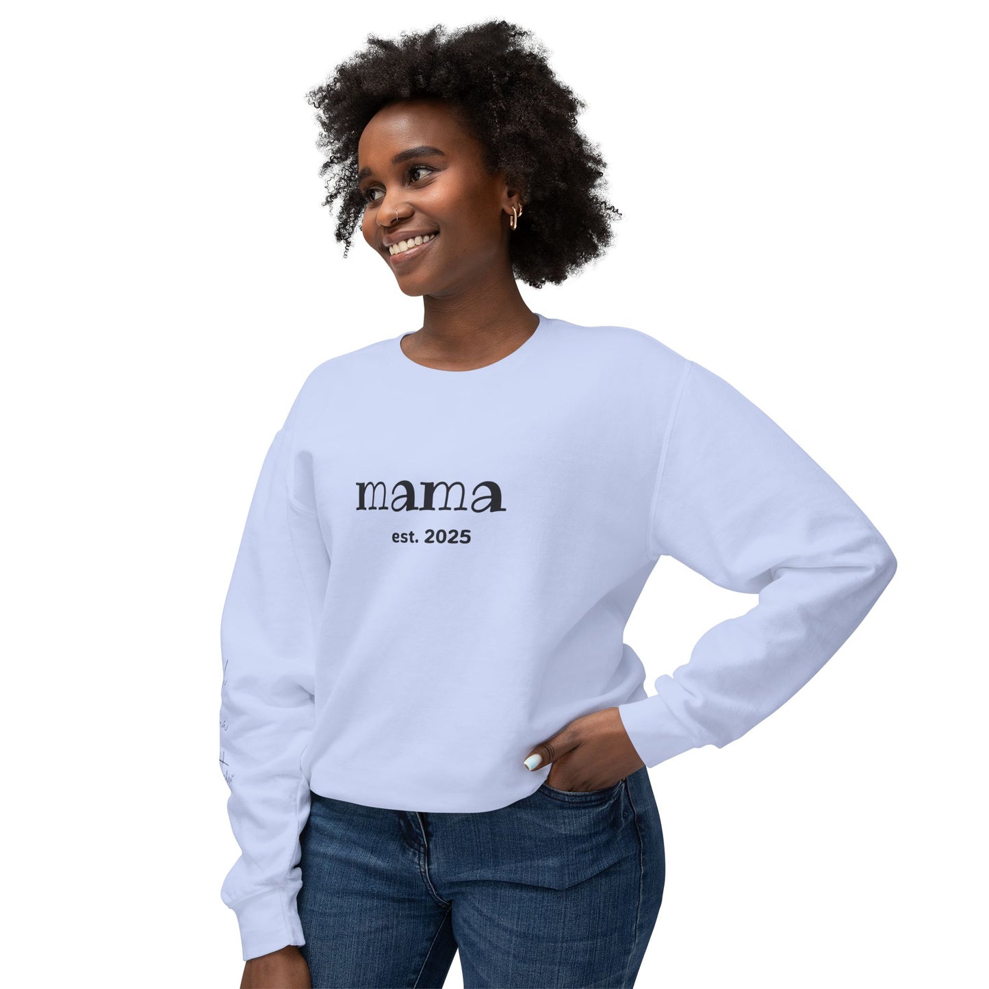 Personalized Mama Sweatshirt – Custom Mother’s Day Gift – Comfort Colors 1466 Crewneck