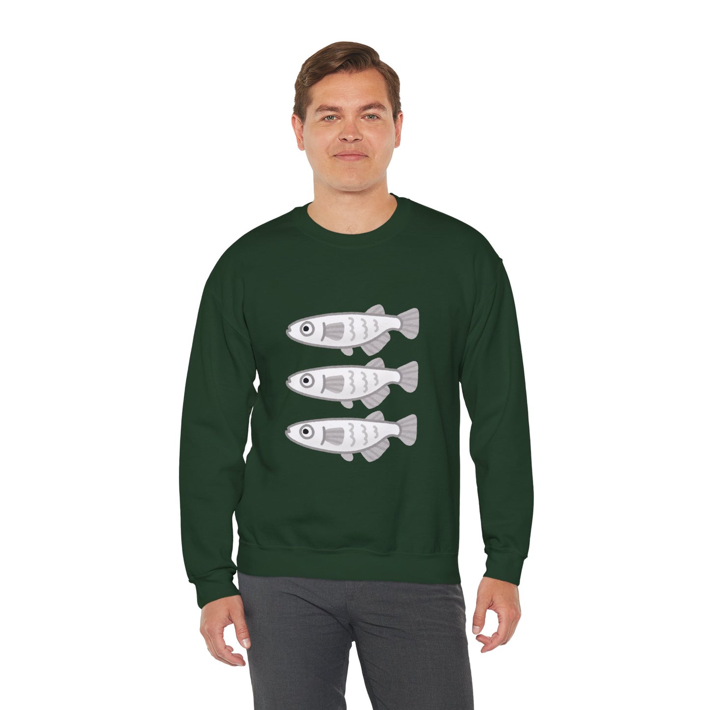 Three Fish Graphic Sweatshirt - Gildan 18000