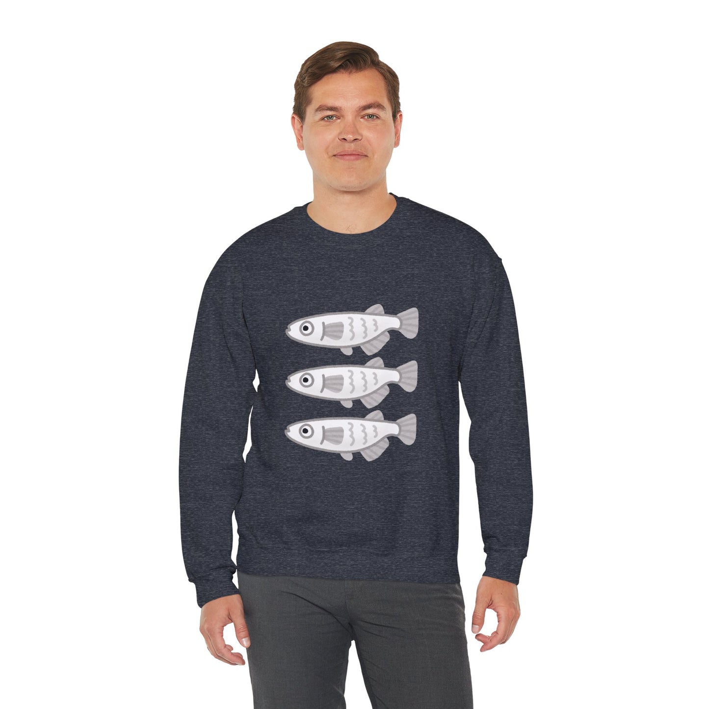 Three Fish Graphic Sweatshirt - Gildan 18000