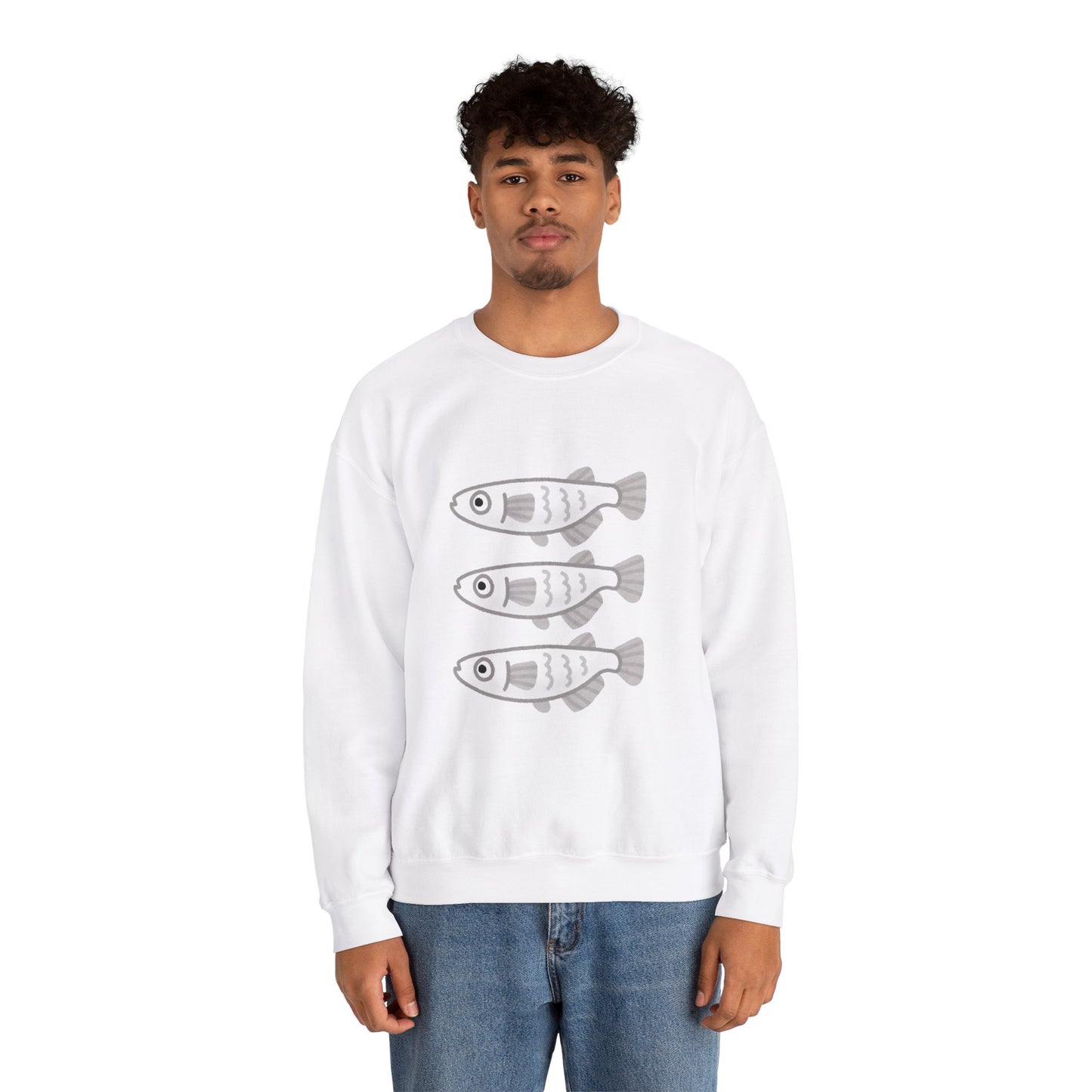 Three Fish Graphic Sweatshirt - Gildan 18000