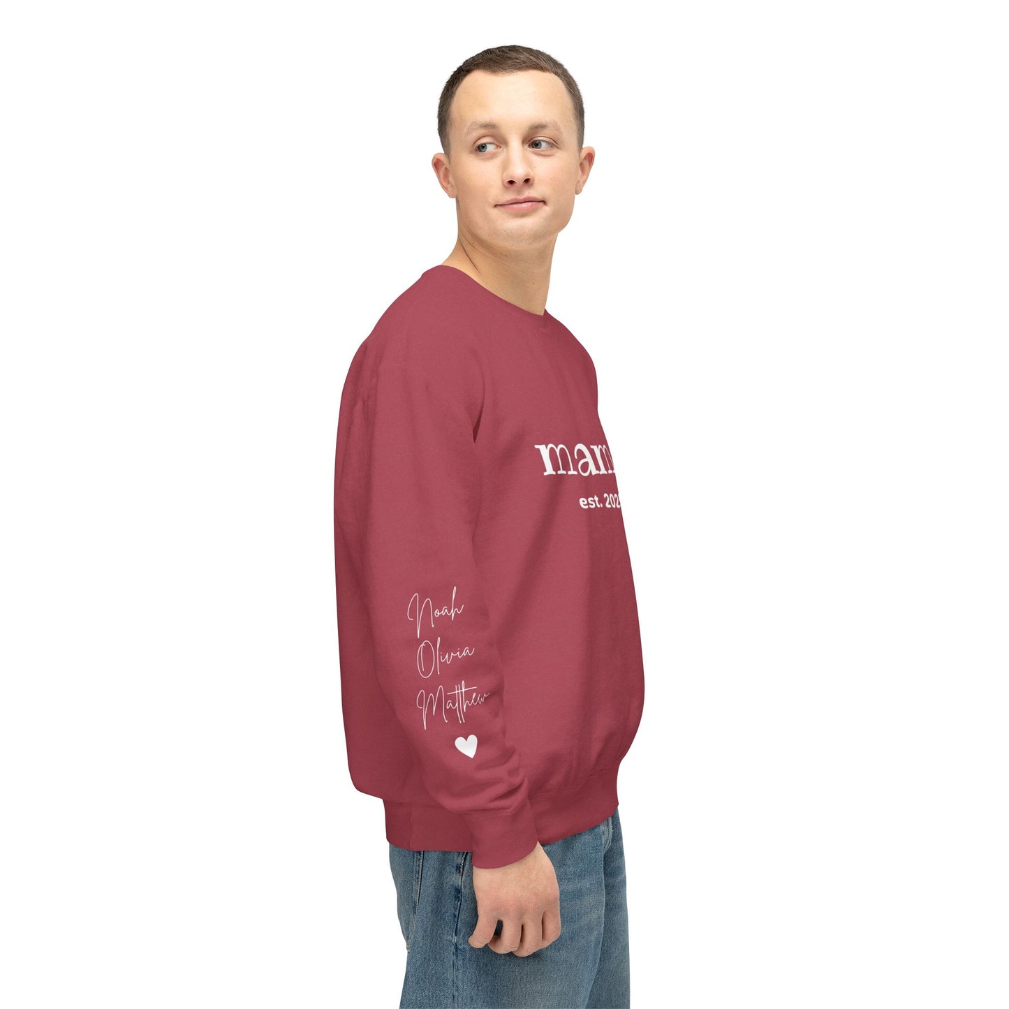 Personalized Mama Sweatshirt – Custom Mother’s Day Gift – Comfort Colors 1466 Crewneck