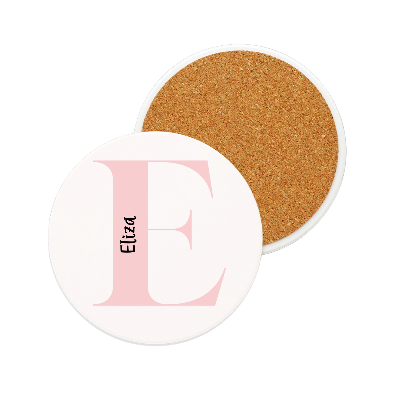 Personalized Ceramic Coaster - Custom Monogram & Name Design