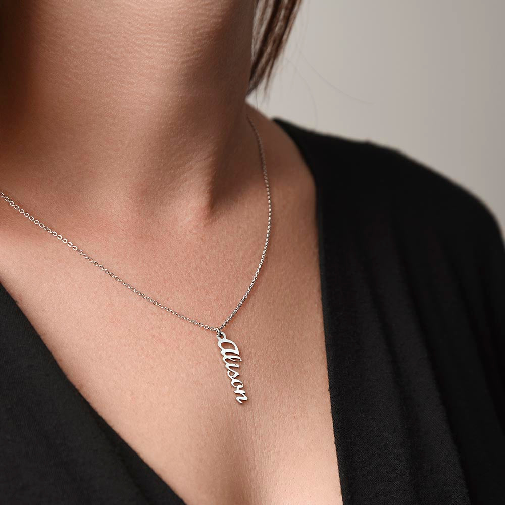 Custom Name Necklace - Vertical