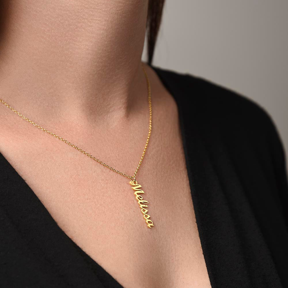 Custom Name Necklace - Vertical